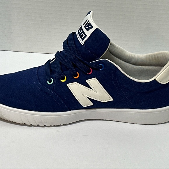New Balance Navy and White CT15 Canvas Skate Shoes - Picture 5 of 9
